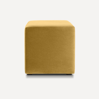 Пуф Куб Velvet Yellow