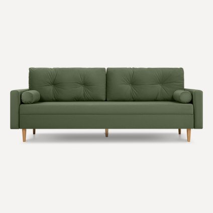 Диван прямой Нумо Велюр Зеленый
