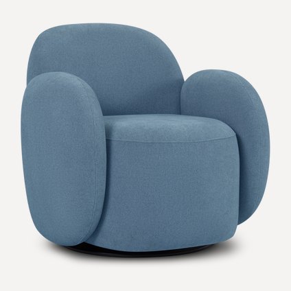 Кресло поворотное Теоп Bucle Blue