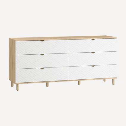 Комод Теджонс 185x85 Арт ​Белый/Дуб Ирландский