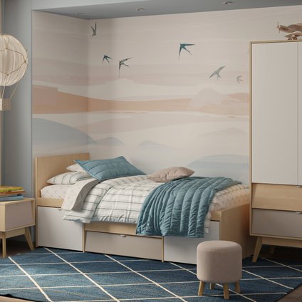 Модульная детская Лесли-4 Plywood Latte