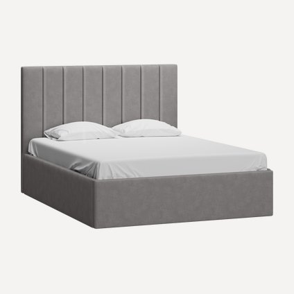 Кровать Вега-П 160 Велюр Серый