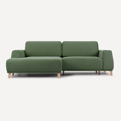 Диван угловой Ларонсо Шенилл Зеленый