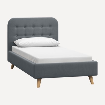 Кровать Динс 90 Velvet Grafit