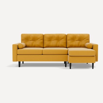 Диван угловой Динс Velvet Yellow