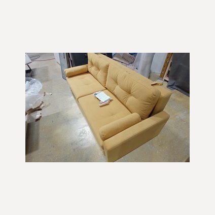 Диван прямой Динс Velvet Yellow