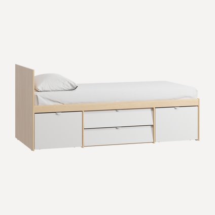 Детская кровать Лесли-1 Plywood White