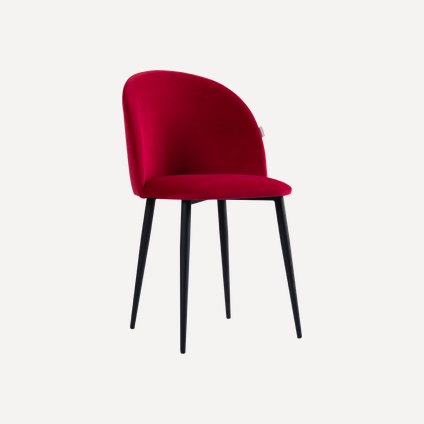 Стул Лион-1 Велюр Красный/Черный