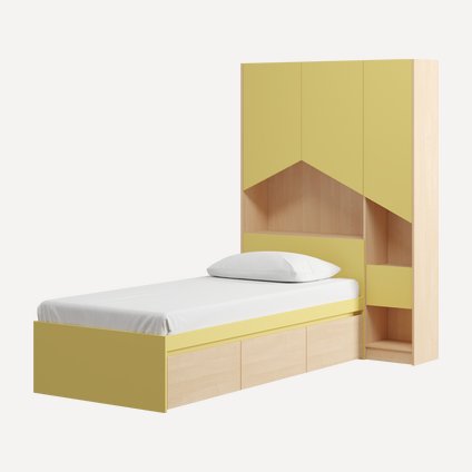 Кровать Пенни-2 90 Plywood Mustard