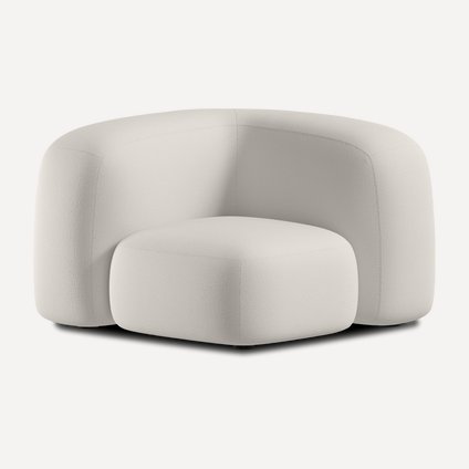 Угловое кресло Риббл-16 Bucle White