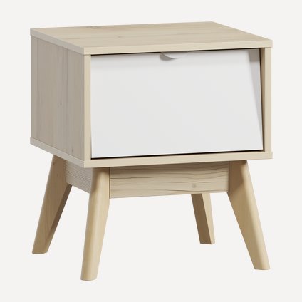 Тумба прикроватная Лесли White