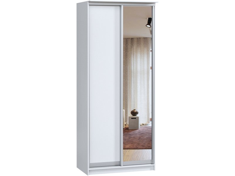 Шкаф-купе Диван.ру Байкал 2-100x240 Белый с зеркалом
