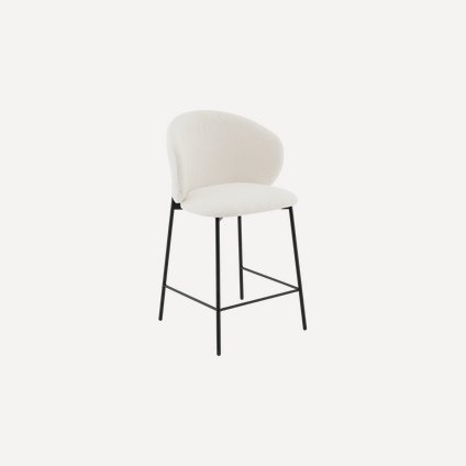 Стул полубарный Реннер Bucle White