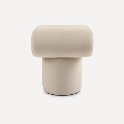 Пуф Плум Велюр Бежевый