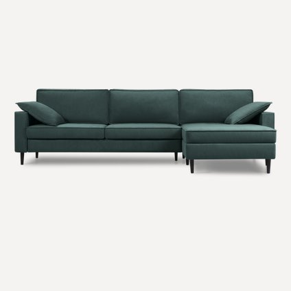 Диван угловой Дисент Velvet Emerald
