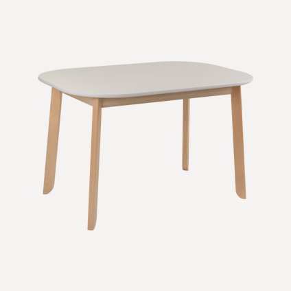 Кухонный стол Овалис Белый/Натуральный 120x80