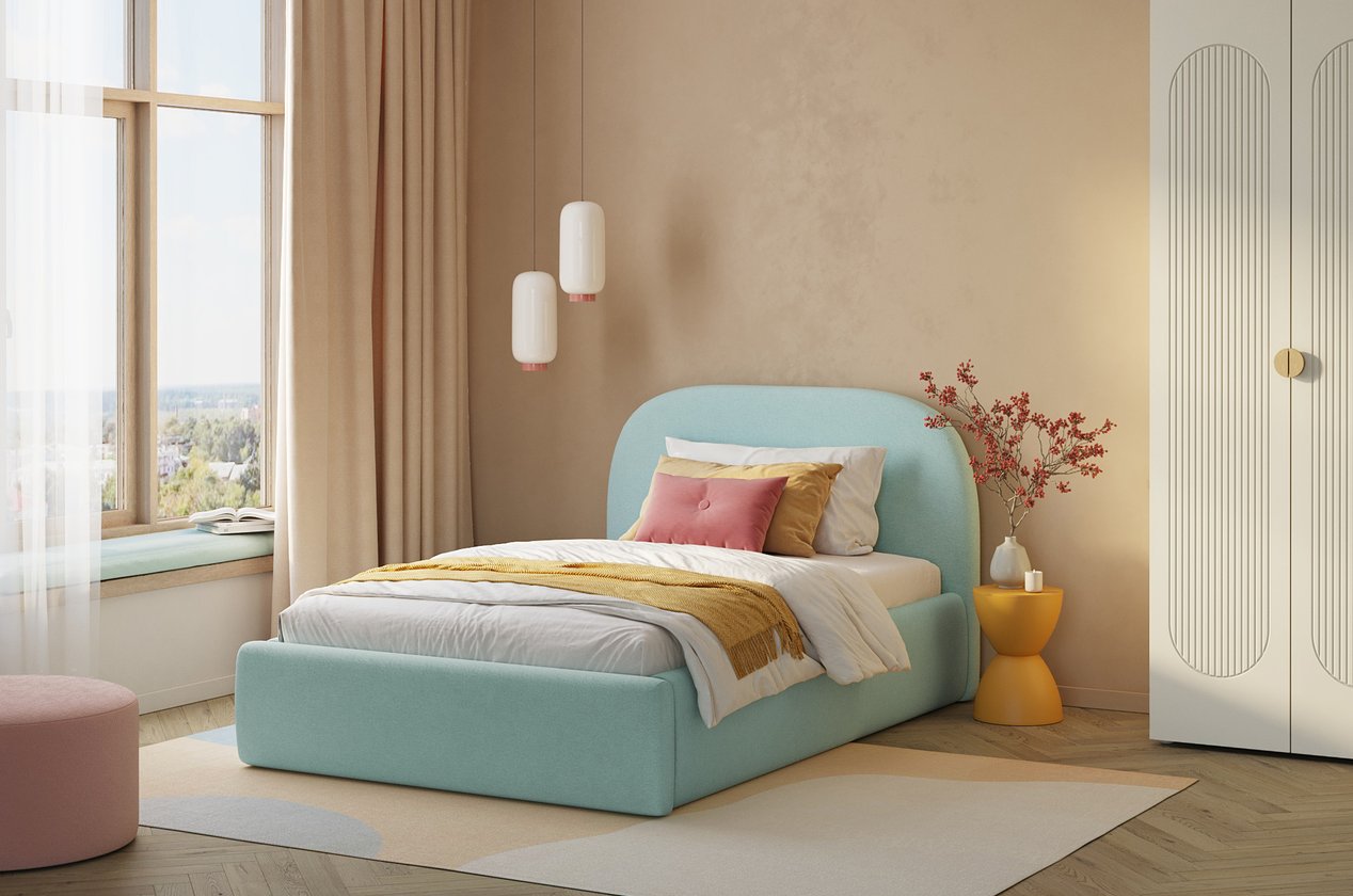 Кровать Кевия 120 Soft Mint - фото 2
