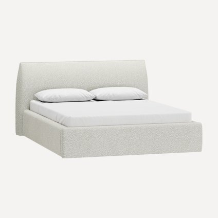 Кровать Агами 160 Букле Молочно-серый