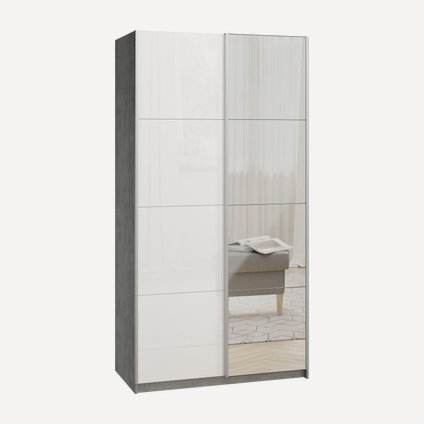Шкаф-купе Орест-2-120-230 Glass Бетон