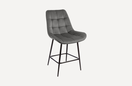 Стул полубарный Флекс-1 Velvet Grey