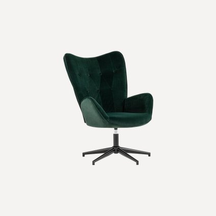 Офисное кресло Мелвин Велюр Зеленый/Черный