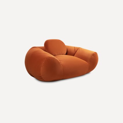 Пуф Тут Рядом Красавчик Велюр Оранжевый