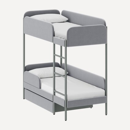 Кровать двухъярусная Эльви 80 Textile Silver