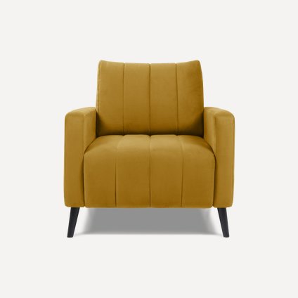 Кресло Маркфул Velvet Yellow