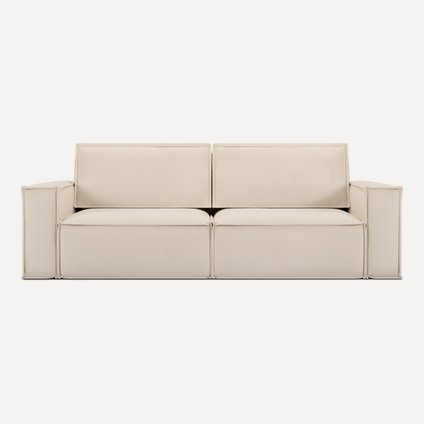 Диван прямой Эби Велюр Молочный