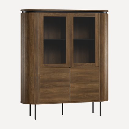 Витрина Кэрнс 2-120x140 Древесный темный