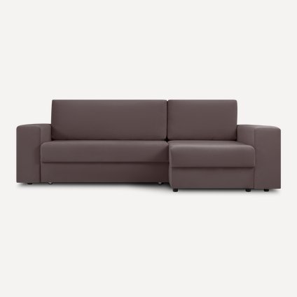 Диван угловой Мейлон Велюр Коричневый