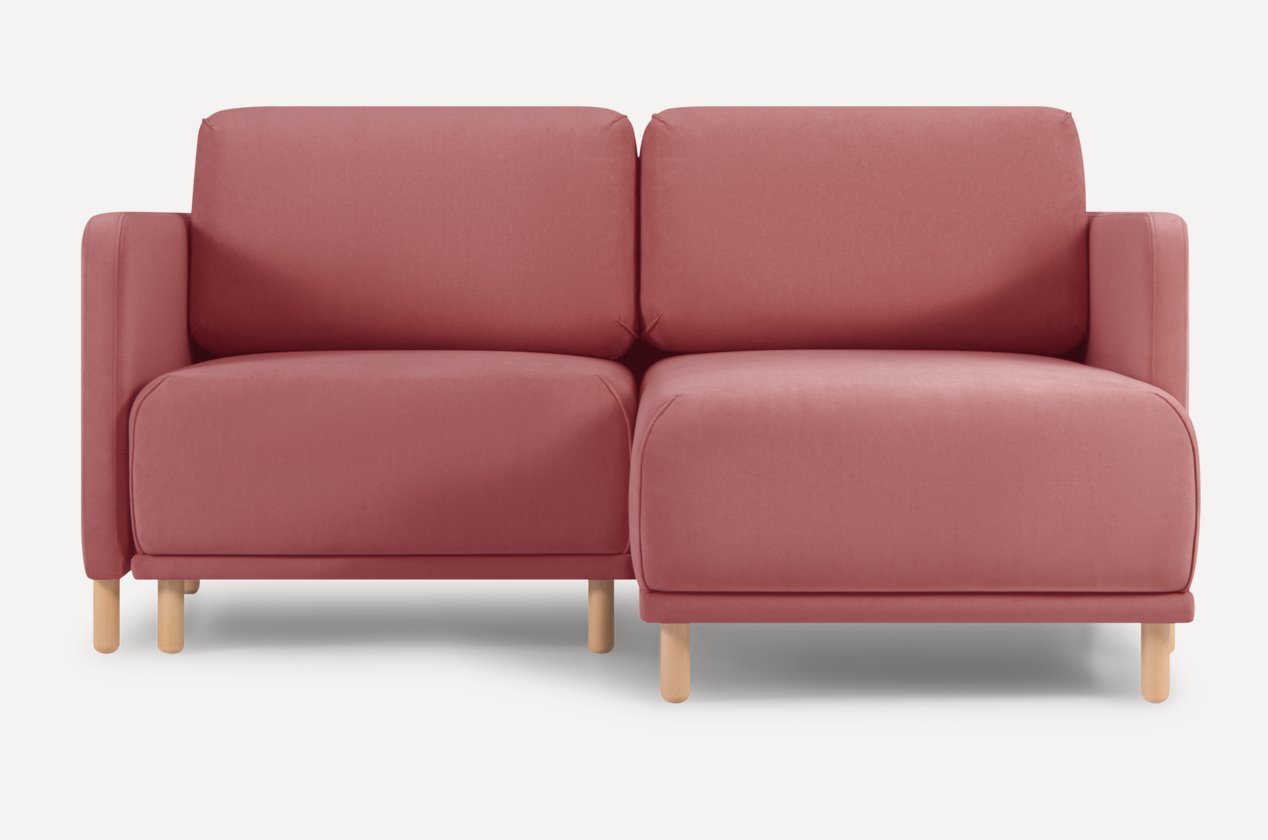 Диван угловой Нордика мини Velvet Coral - фото 1