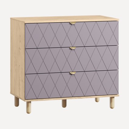 Комод Теджонс 93x85 Ромб Лавандовый/Дуб Ирландский