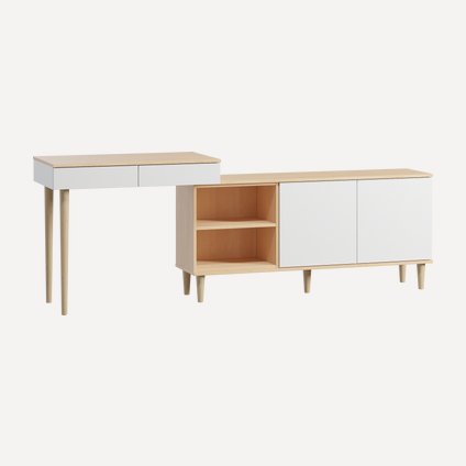 Стол-тумба Элвуд-1 White Plywood