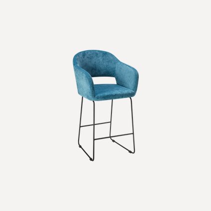 Стул полубарный Одар-4 Velvet Blue