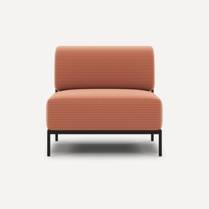 Кресло Нолан Рогожка Терракотовый/Черный