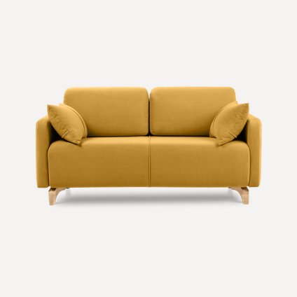 Диван прямой Льери Мини Велюр Горчичный