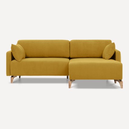 Диван угловой Льери Velvet Yellow