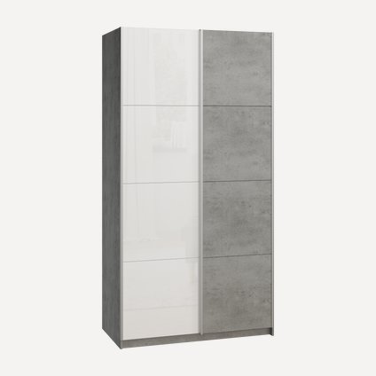 Шкаф-купе Итан-2-120-230 Glass Бетон