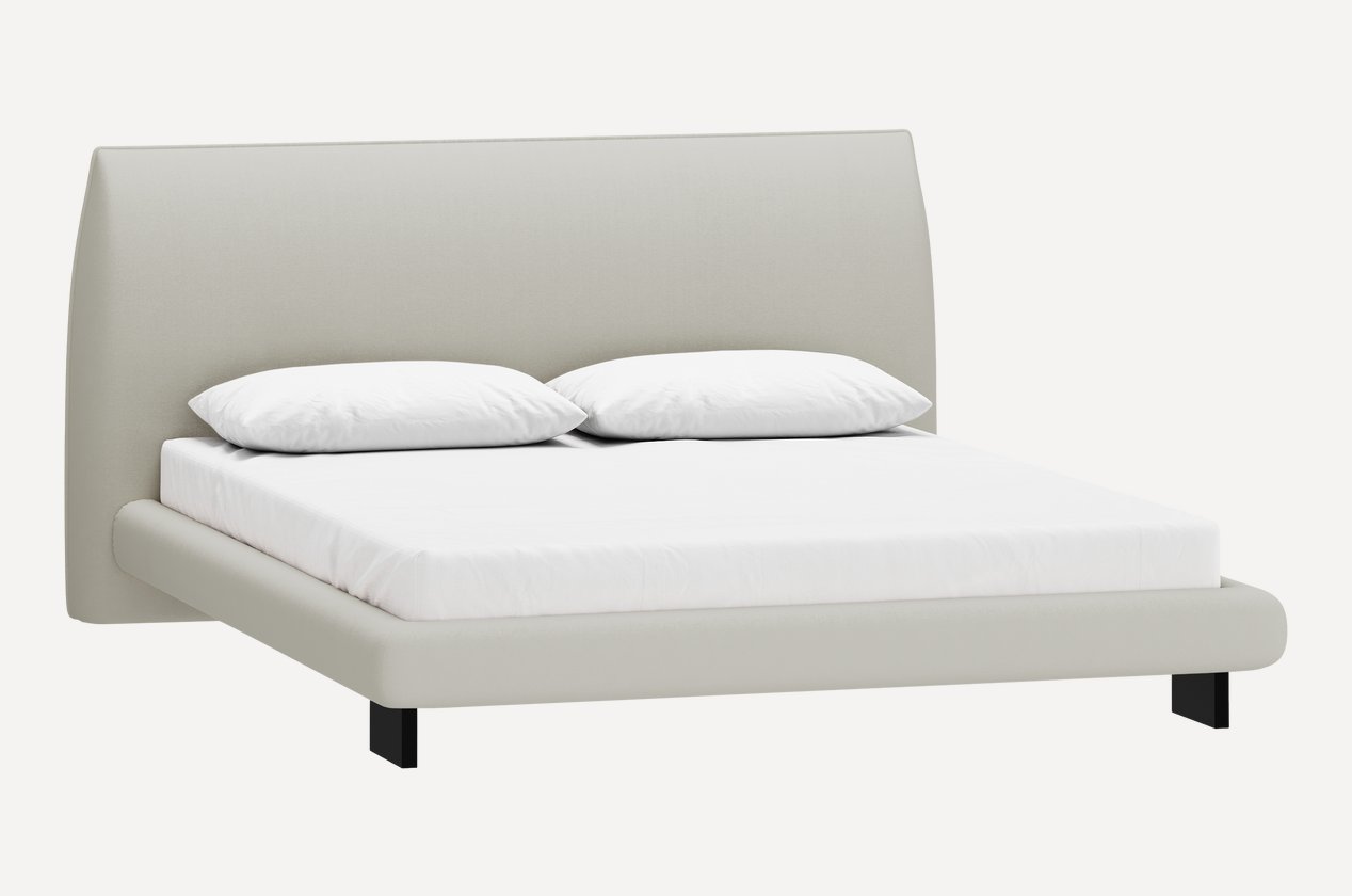 Кровать Агами-Legs 160 Barhat Smoke - фото 1