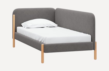 Кровать Кейси 90 Velvet Grey