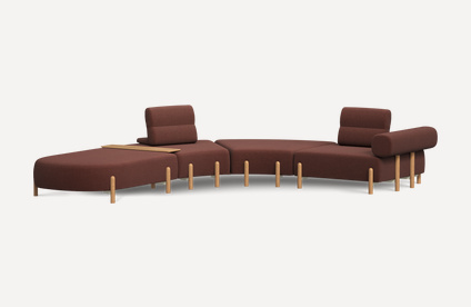 Диван модульный Альди-5 Textile Marsala