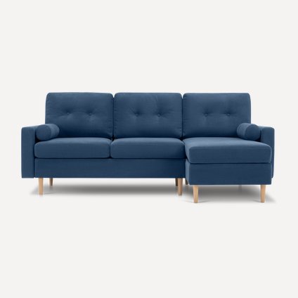 Диван угловой Динс Velvet Navy Blue