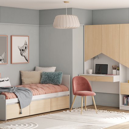 Модульная детская Пенни 1 Береза/Белый