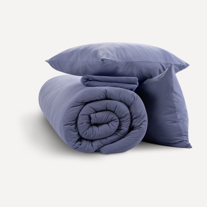 Комплект постельного белья Ланкор евро Navy Blue