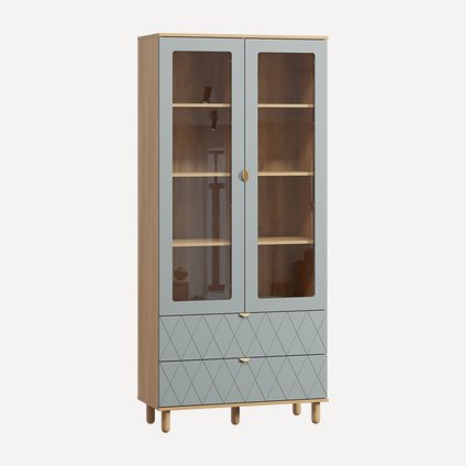 Витрина Теджонс 2-93x204 Ромб Мятный