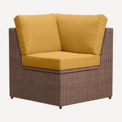 Угловое кресло Брайт-B Textile Yellow