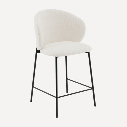 Стул полубарный Реннер Bucle White