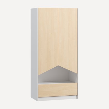 Распашной шкаф Пенни-2 White Plywood