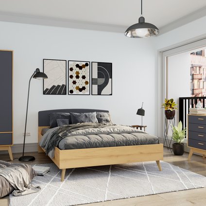 Спальня модульная Нордик-3 Dark